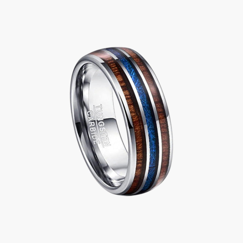 Anillo Aura Cósmica de Acero de Tungsteno