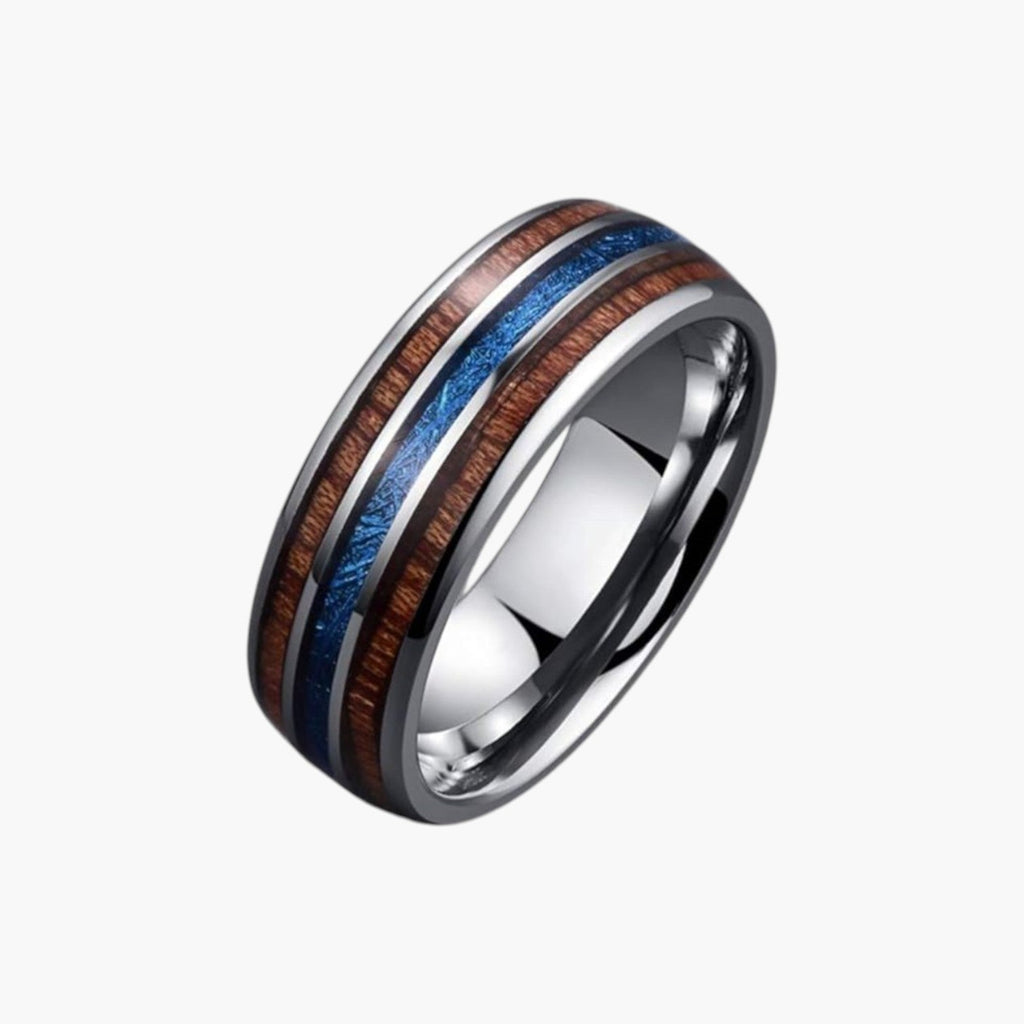 Anillo Aura Cósmica de Acero de Tungsteno