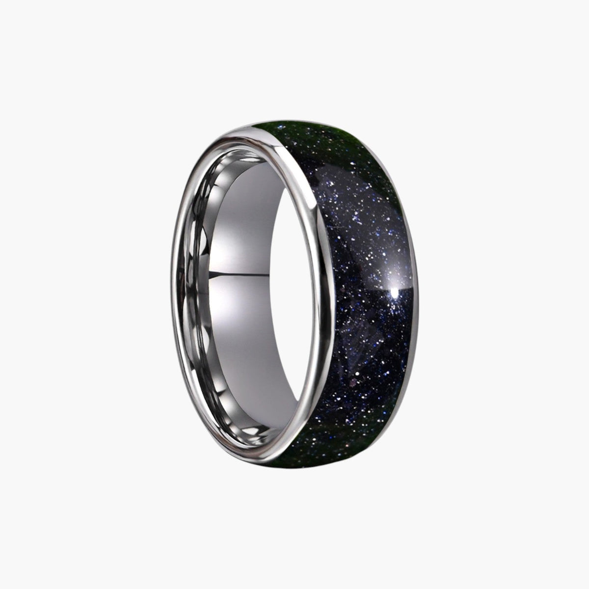 Anillo Cielo Estrellado de Acero de Tungsteno