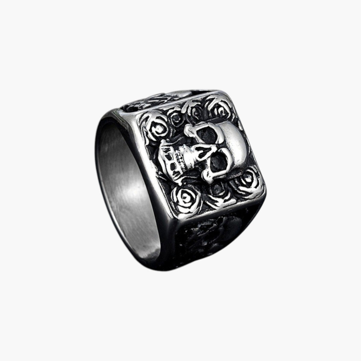 Anel Skull em Aço Inoxidável 316L