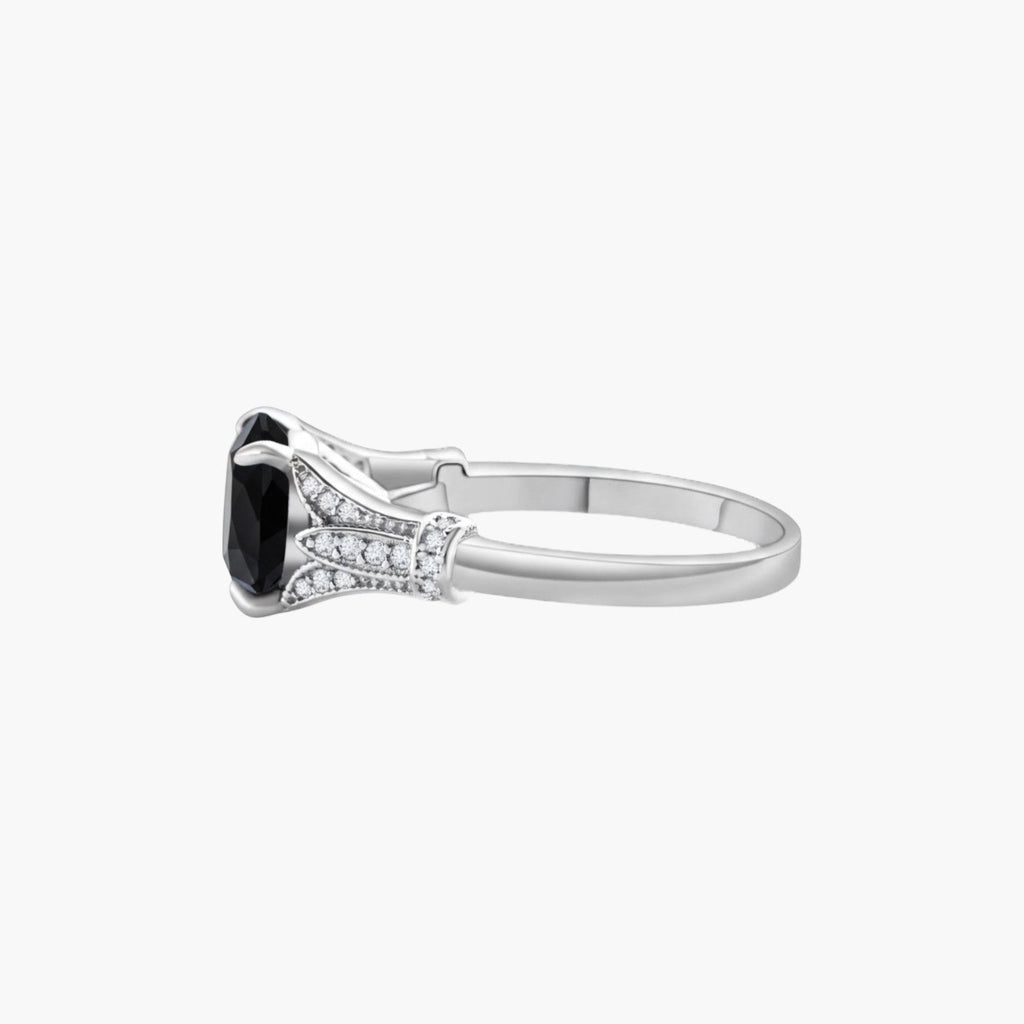 Ring Eclipse aus 925er Silber mit Moissanit