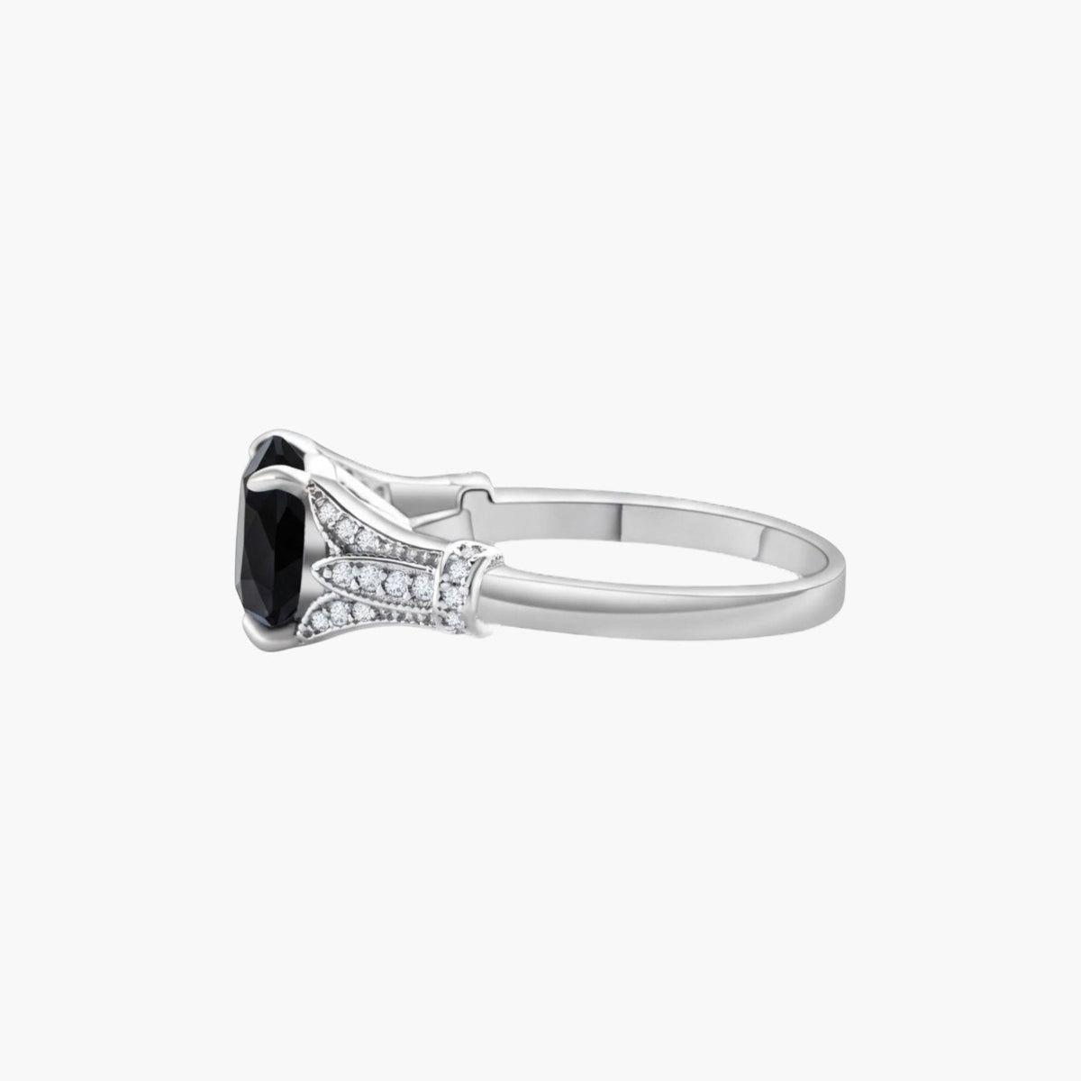 Ring Eclipse aus 925er Silber mit Moissanit