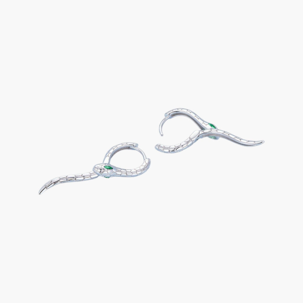Ohrringe Snake aus 925er Silber mit Zirkonia