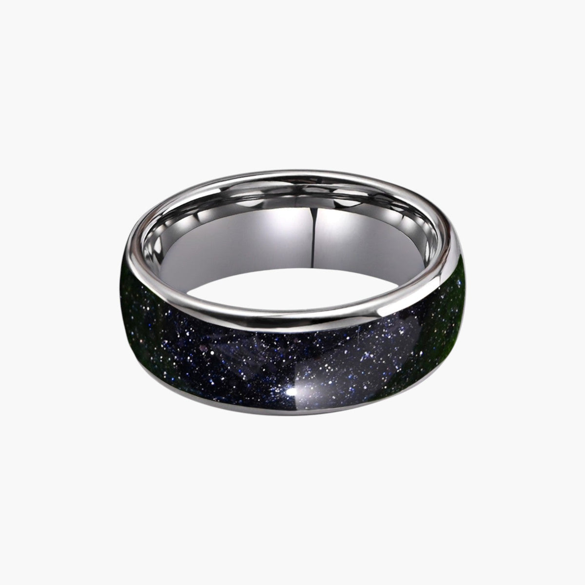 Anillo Cielo Estrellado de Acero de Tungsteno