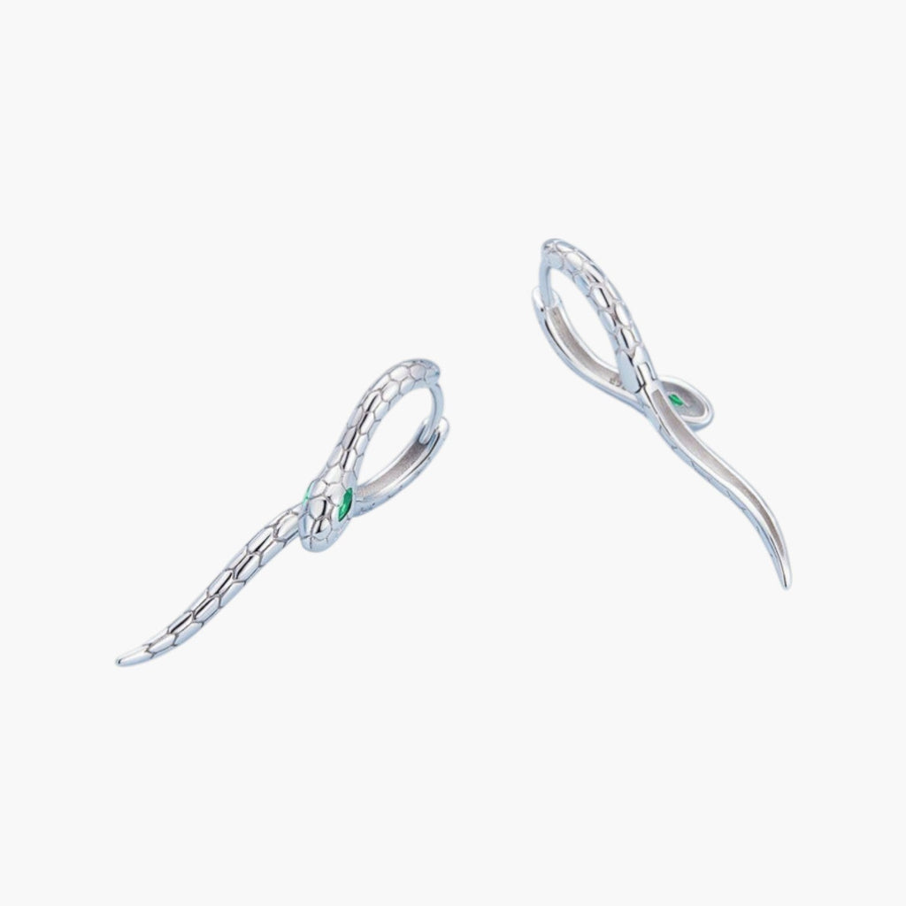 Ohrringe Snake aus 925er Silber mit Zirkonia