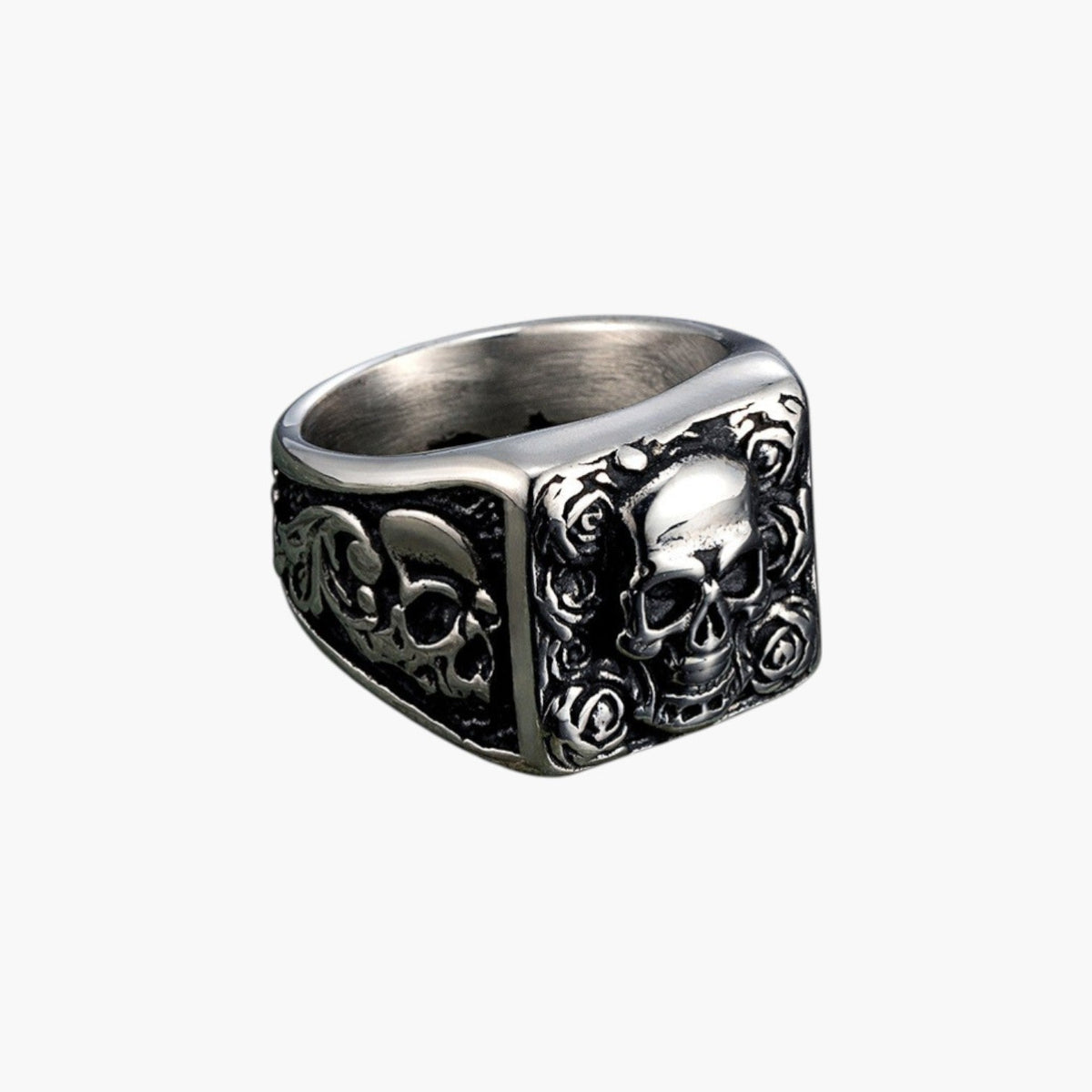 Anel Skull em Aço Inoxidável 316L