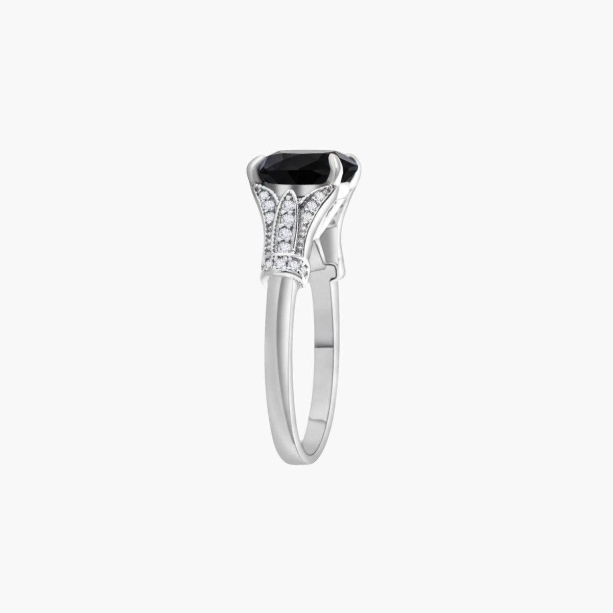 Ring Eclipse aus 925er Silber mit Moissanit