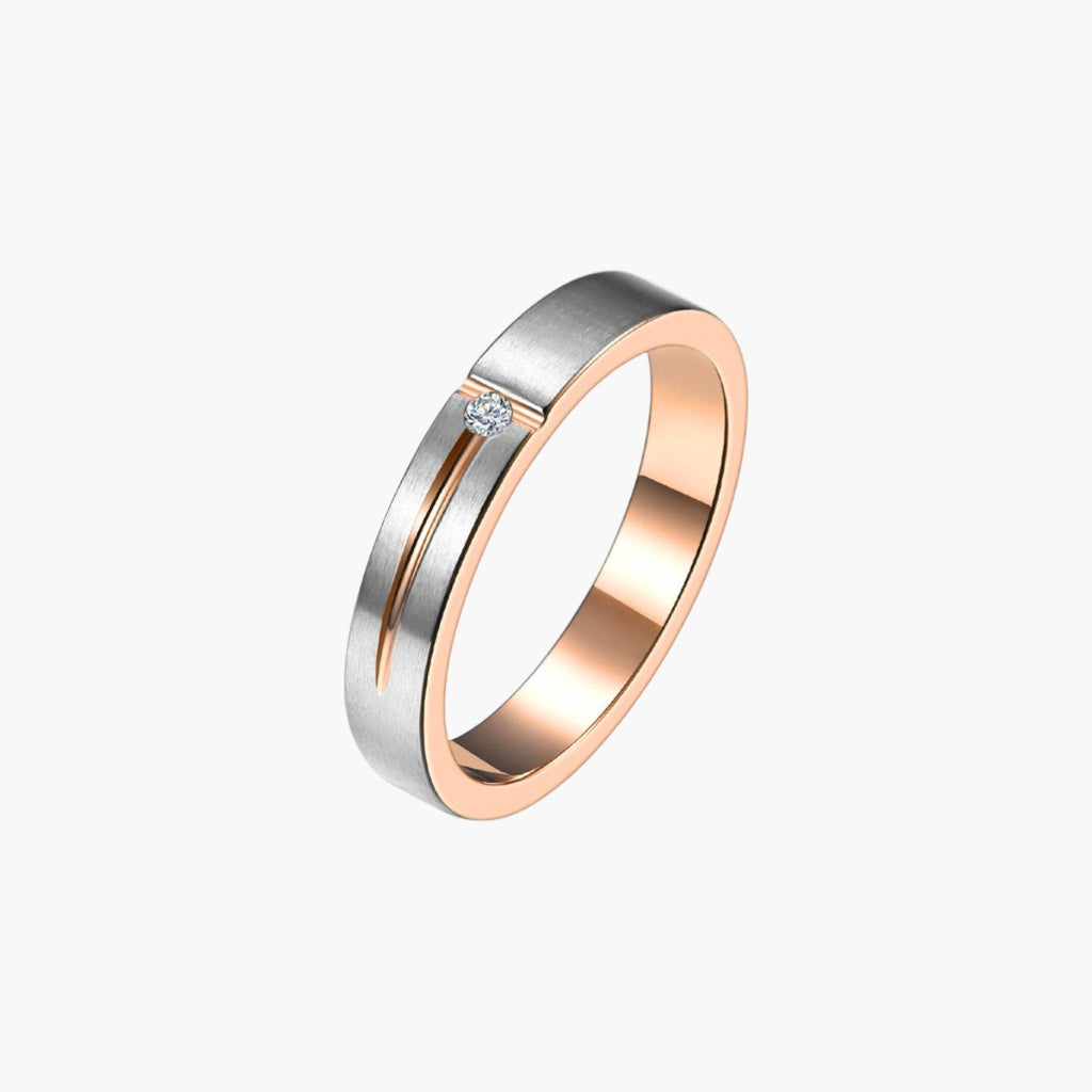 Anillo minimalista de acero inoxidable 316L