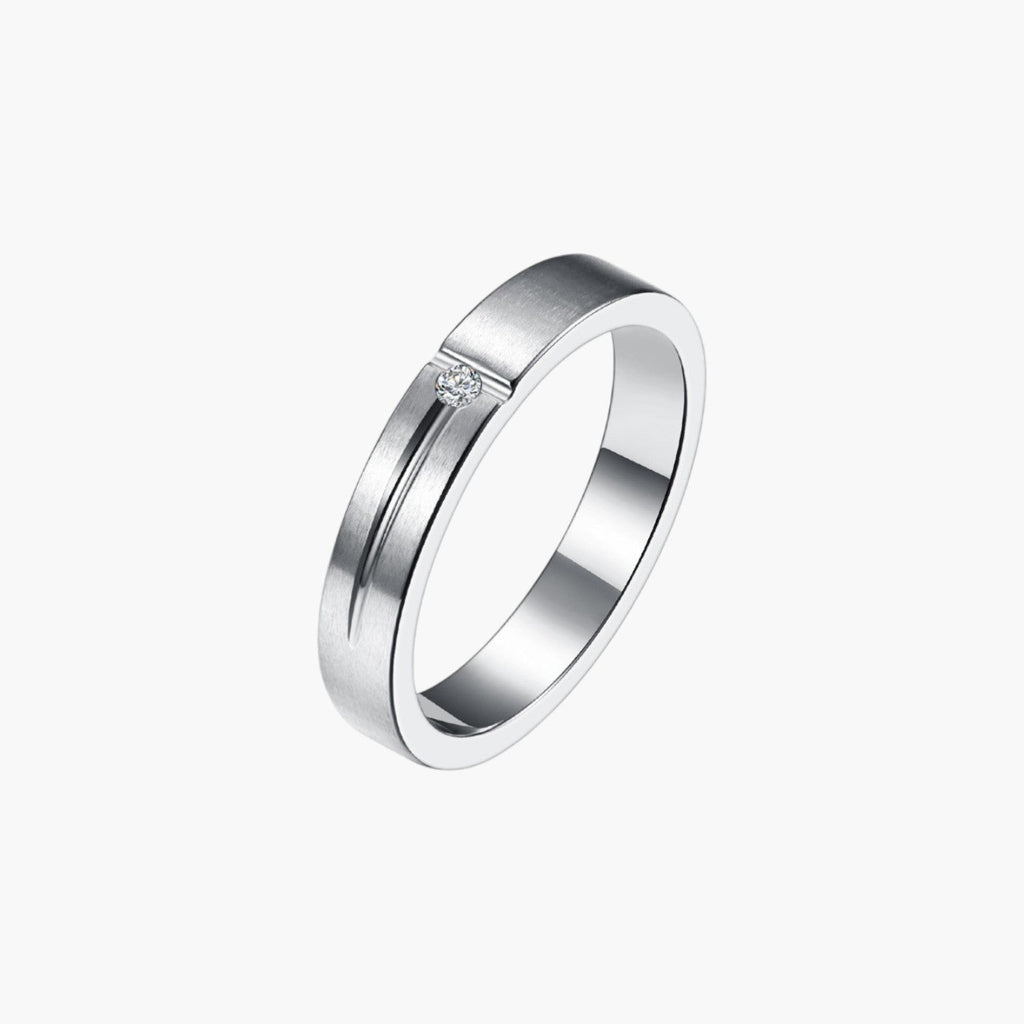 Anillo minimalista de acero inoxidable 316L
