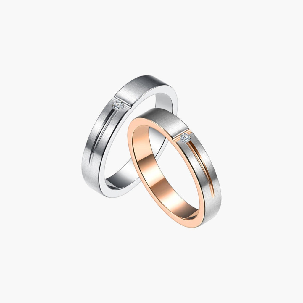 Anillo minimalista de acero inoxidable 316L