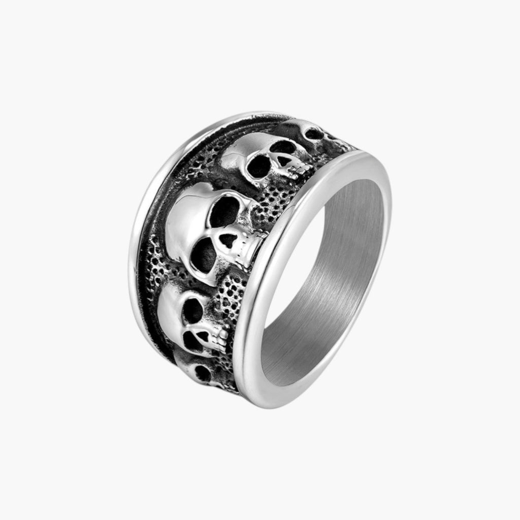 Anel Skull em Aço Inoxidável 316L