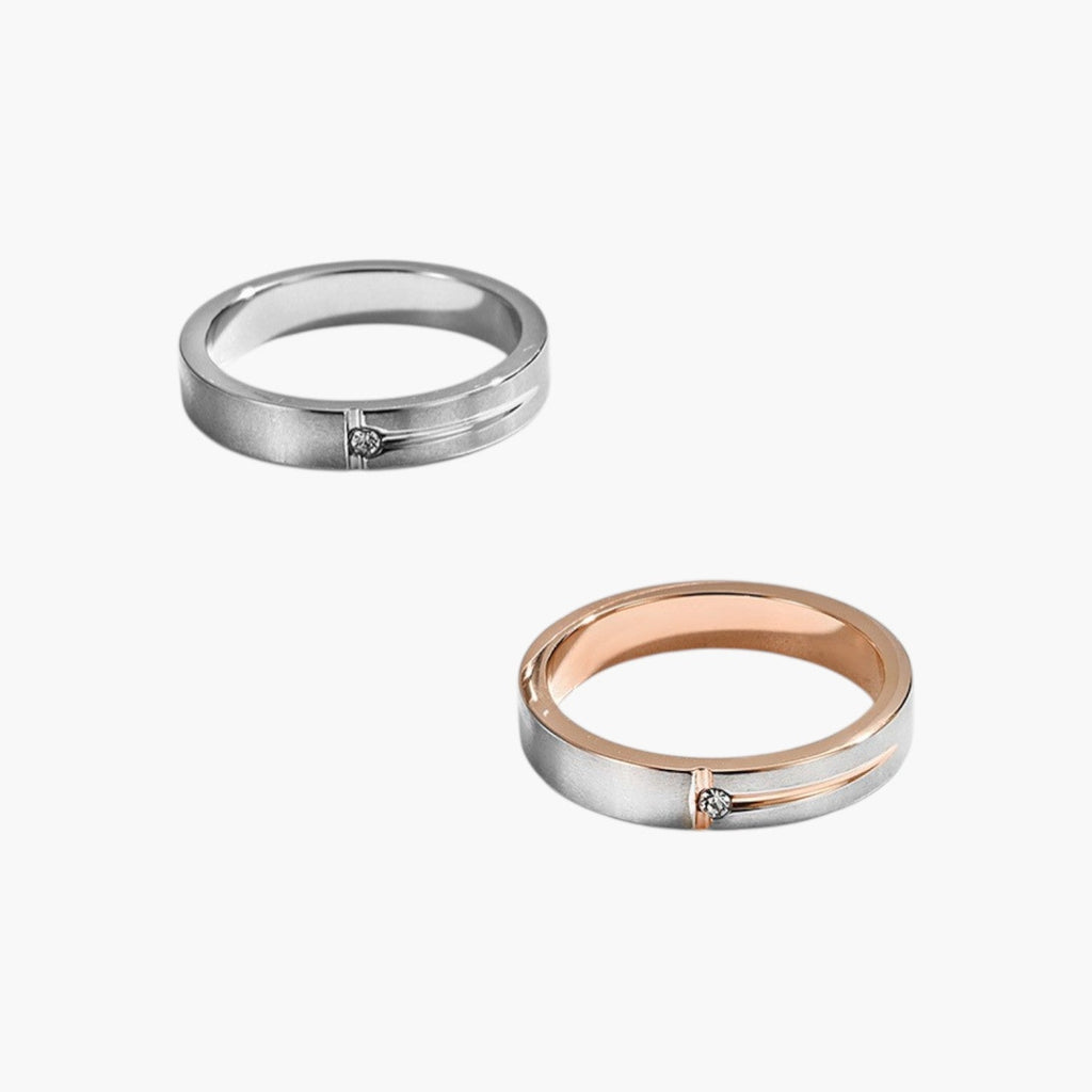 Anillo minimalista de acero inoxidable 316L