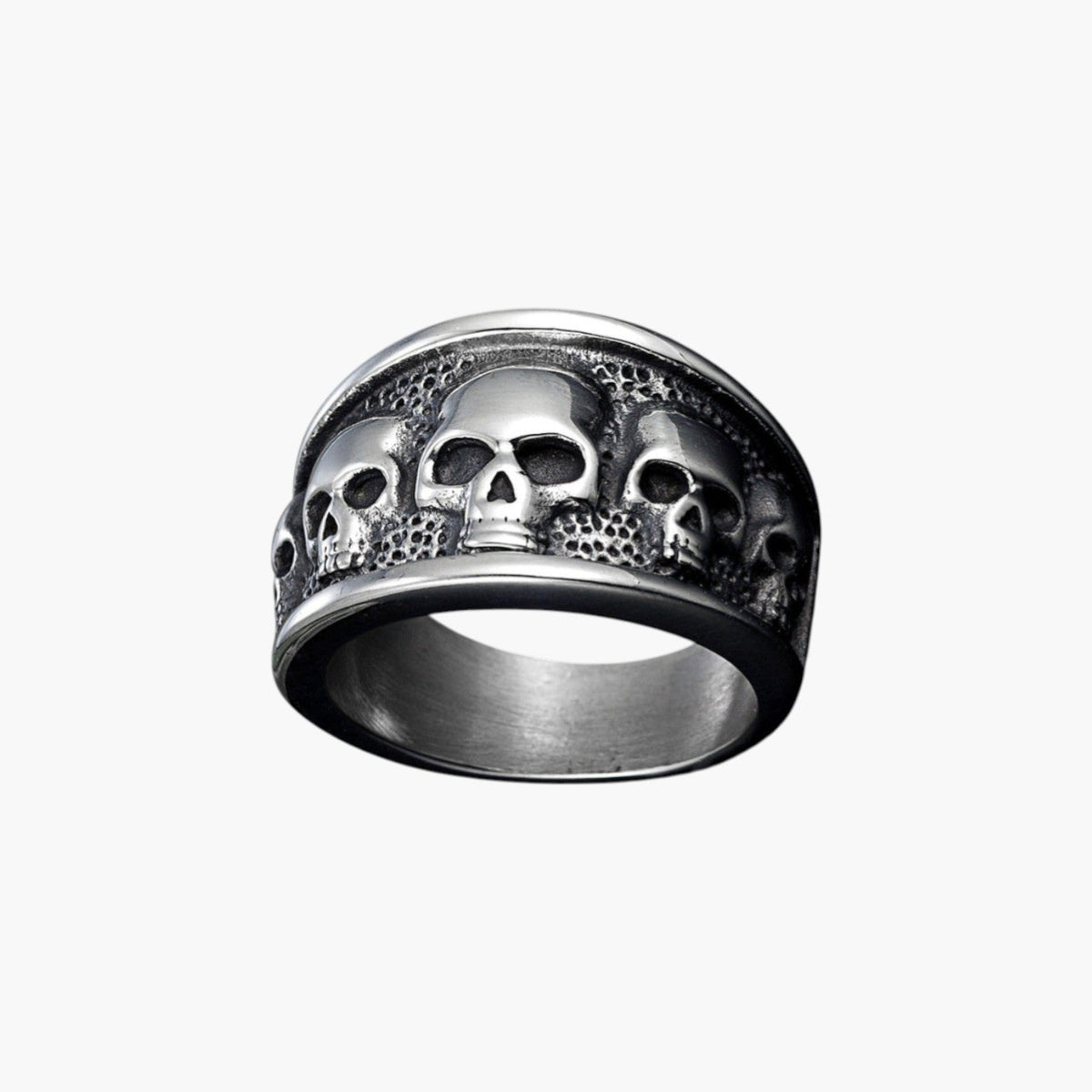 Anel Skull em Aço Inoxidável 316L