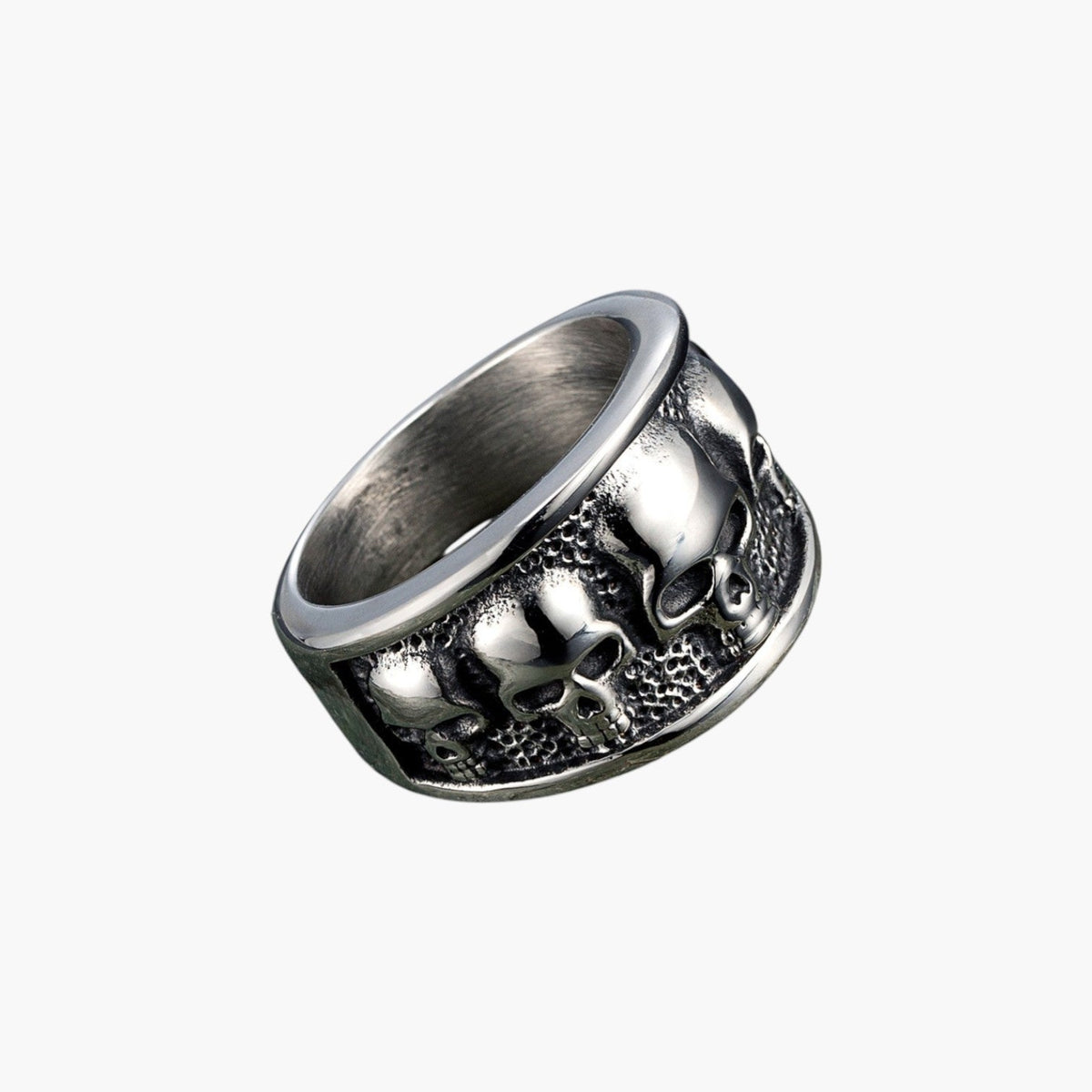 Anel Skull em Aço Inoxidável 316L