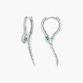 Ohrringe Snake aus 925er Silber mit Zirkonia