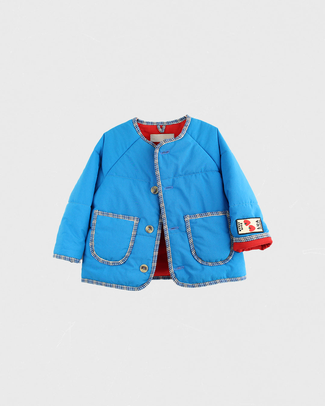 Steppjacke | Blau und Vichy-Karo