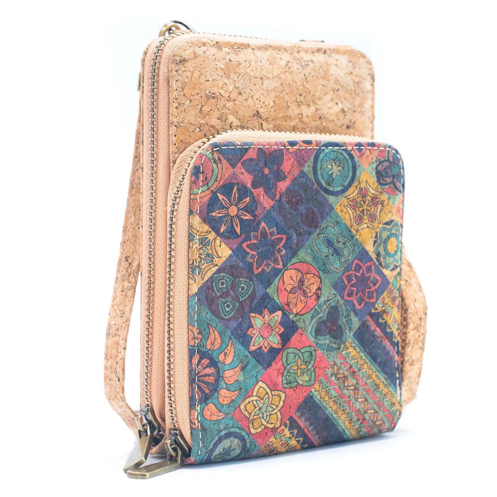 Natural Cork Women's Crossbody Phone Wallet BAGD-2240