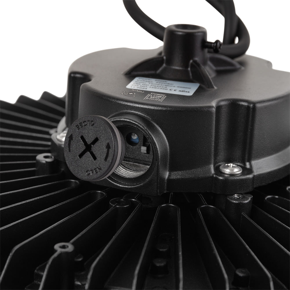 Campânula LED 200W 34000Lm 5000ºK Intensidade/Ângulo de Abertura Ajustável IP65 50000H [1177-HB-JL16AL-200W-CW]