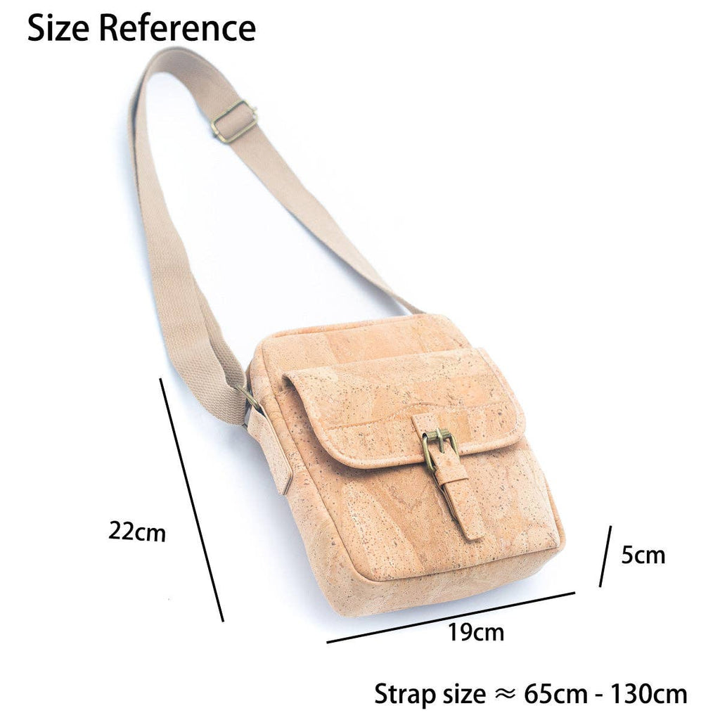 Natural Cork Men's Crossbody Bag Magnetic Closure BAG-2272