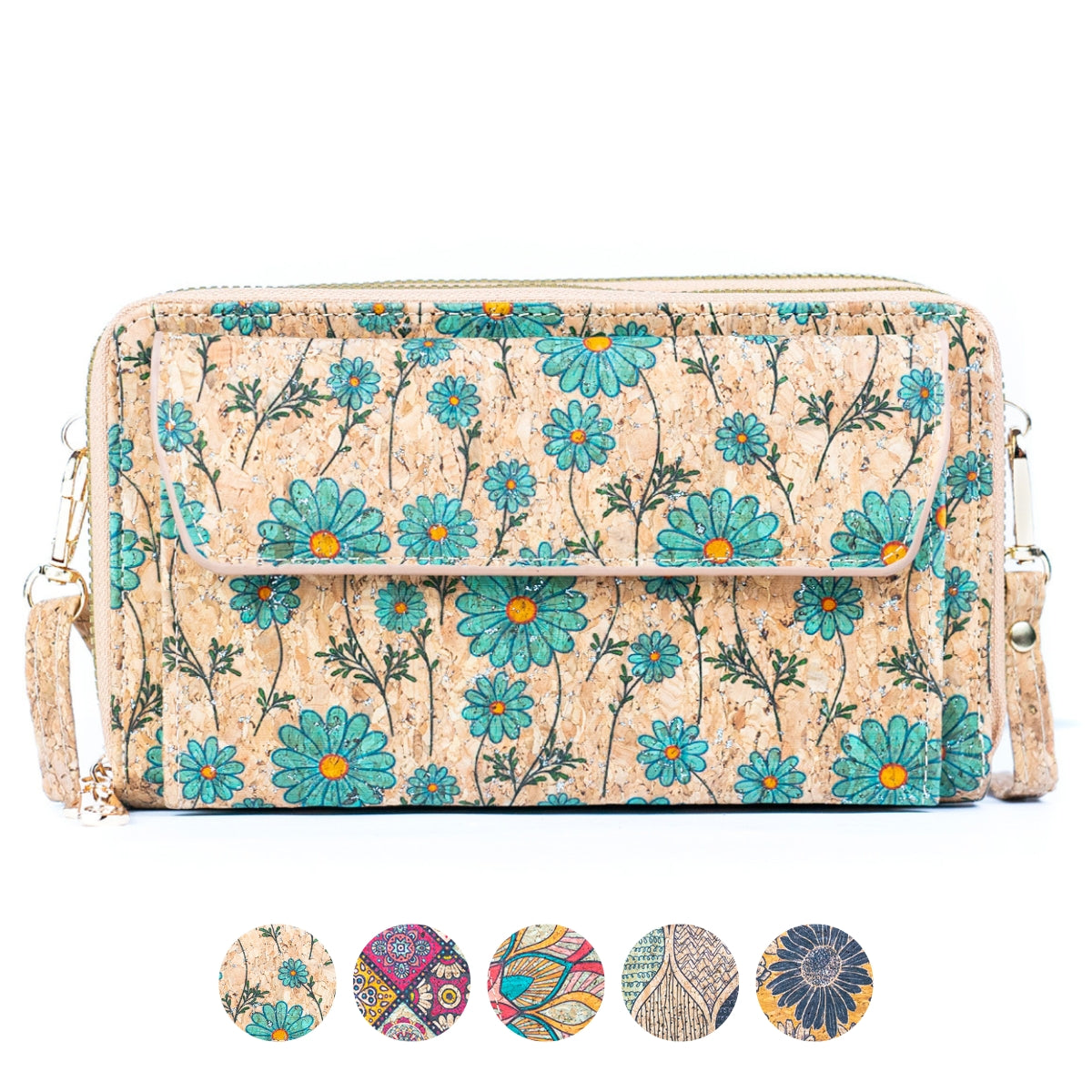 Bolso de corcho horizontal para móvil de mujer BAG-2347