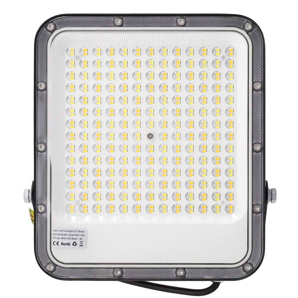 Projetor LED Spot 150W 110Lm/W 90º 220-240VAC IP65 CCT (Tom de Luz Regulável) 4000/5000/6500ºK