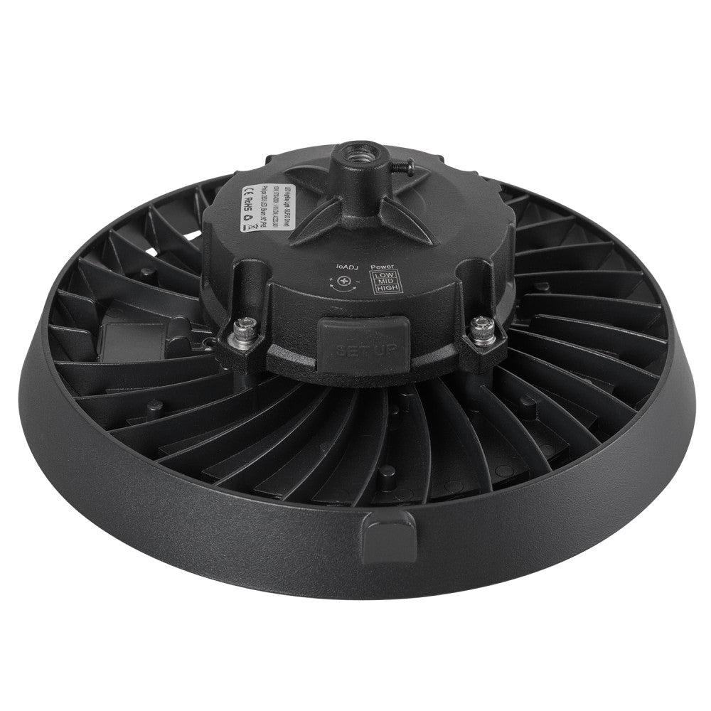 Campana LED High Bay 100W (72W-96W-120W) 18000Lm Driver Lifud Regulable 1-10V Chip Philips CW 6000ºK 90º [1916-NS-HB100W-S-CW]