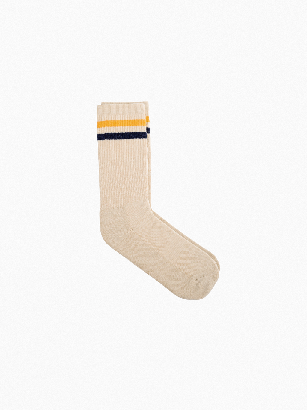 Sportsocken – Vintage – doppelte Streifen gelb/blau