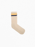 Sportsocken – Vintage – doppelte Streifen gelb/blau
