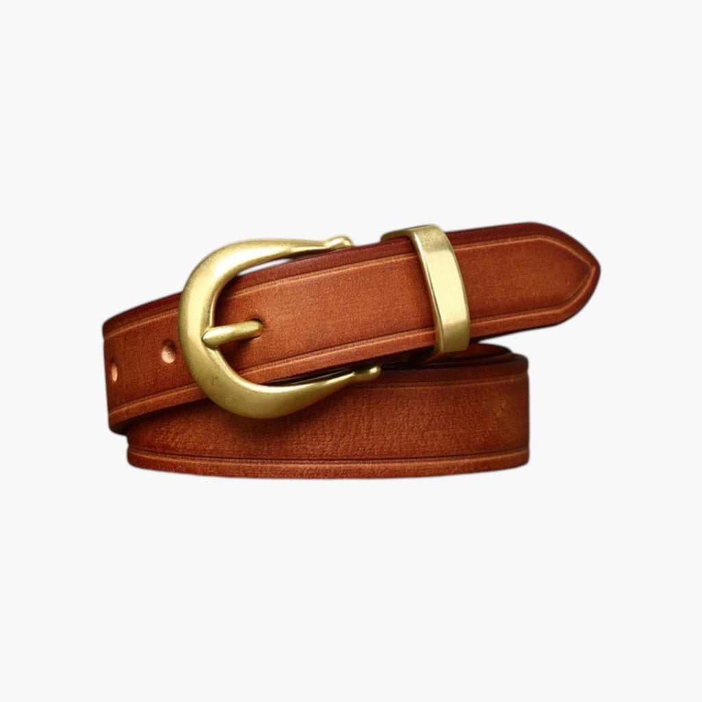 Retro-Gürtel aus echtem Leder für Damen