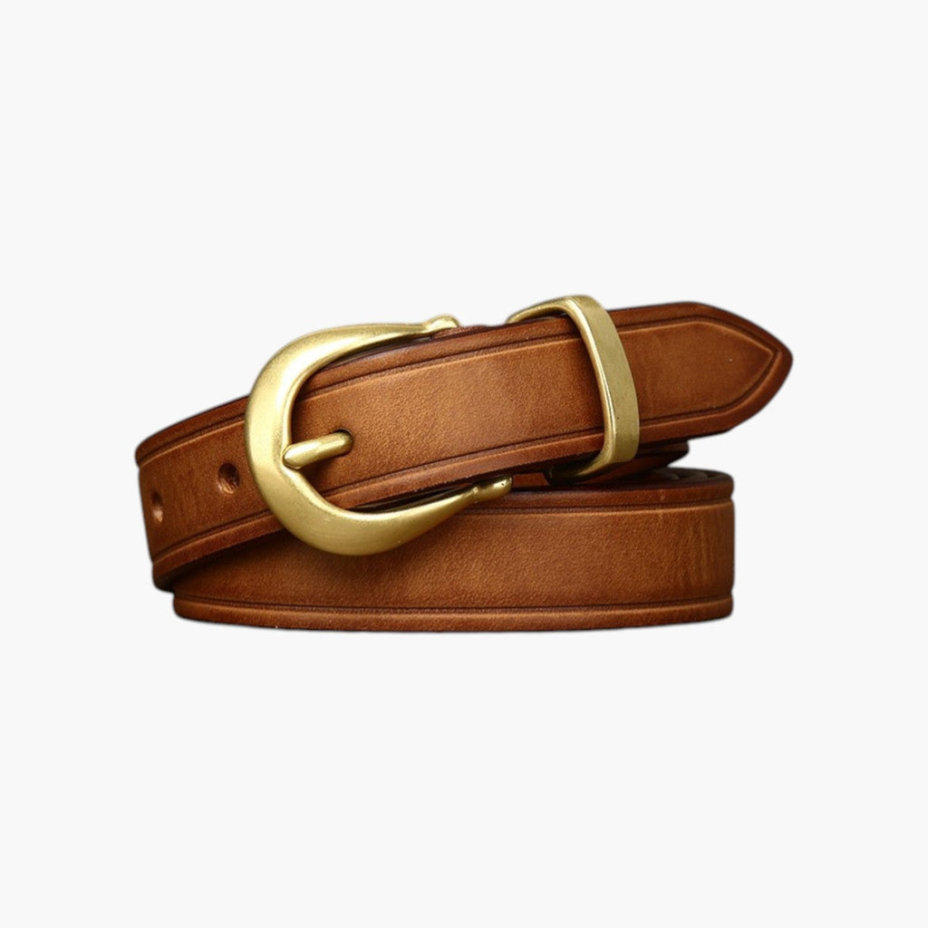 Retro-Gürtel aus echtem Leder für Damen