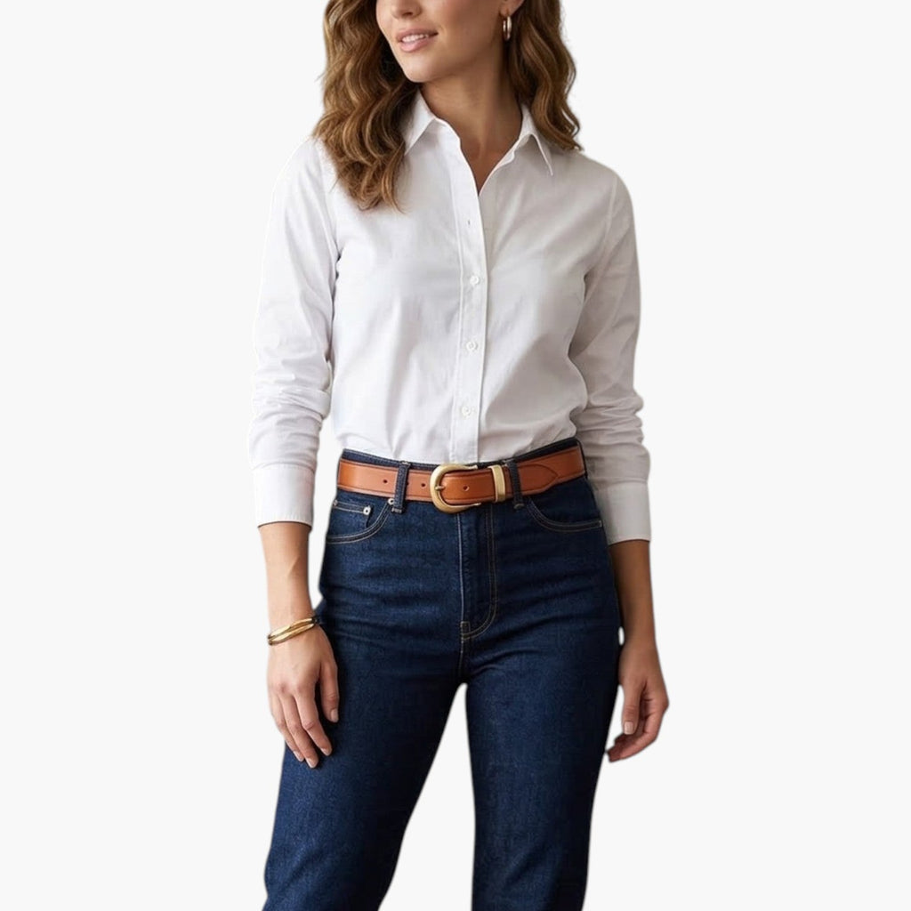 Retro-Gürtel aus echtem Leder für Damen