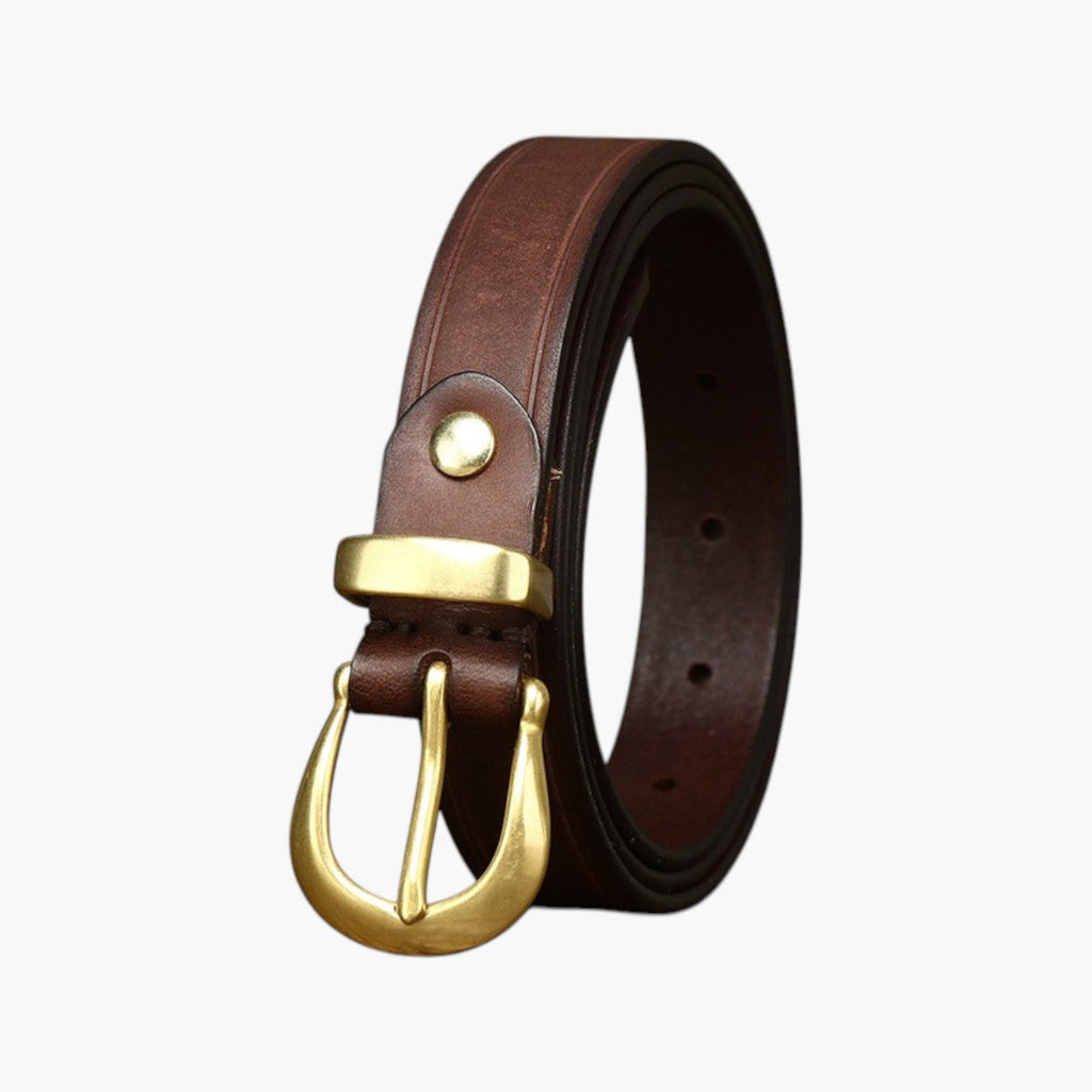 Retro-Gürtel aus echtem Leder für Damen