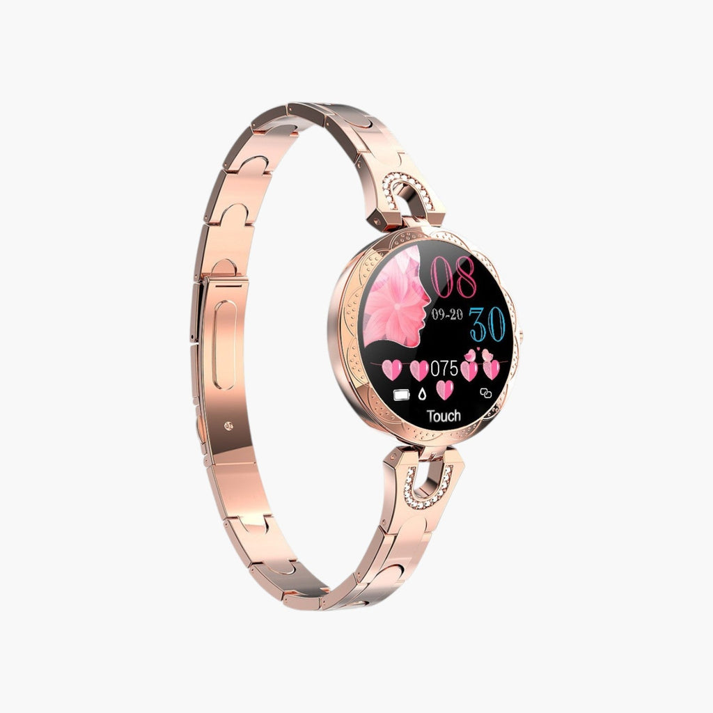 Smartwatch Feminino Elegante com Monitorização de Saúde