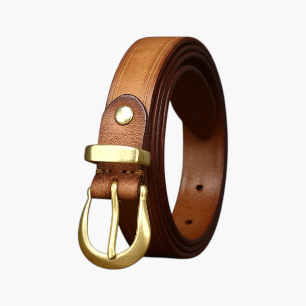 Retro-Gürtel aus echtem Leder für Damen