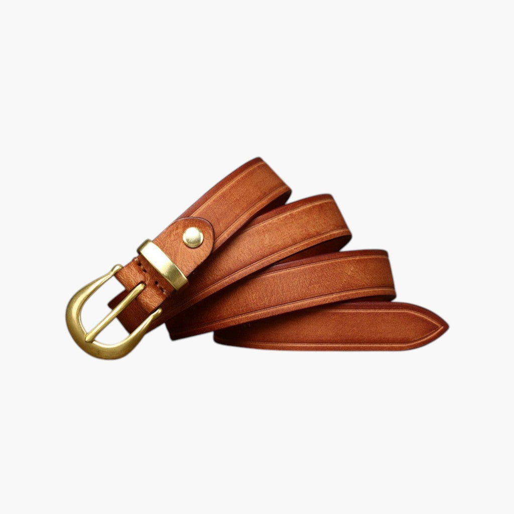 Retro-Gürtel aus echtem Leder für Damen