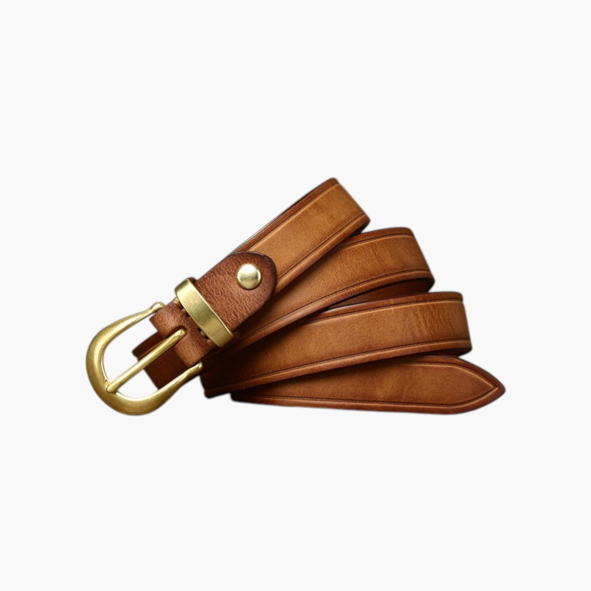 Retro-Gürtel aus echtem Leder für Damen