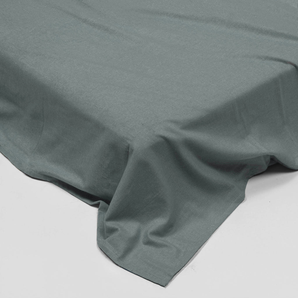 Spannbetttuch - Flanell (Grau)