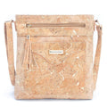 Women's Crossbody Bag in Natural Cork with Gold or Silver Accents BAG-2249