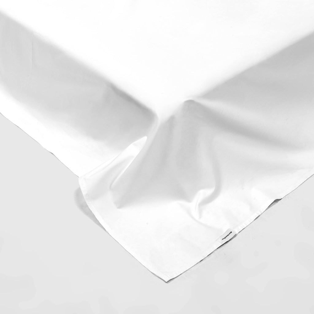 Spannbetttuch - 500 Fäden Sateen (Weiß)