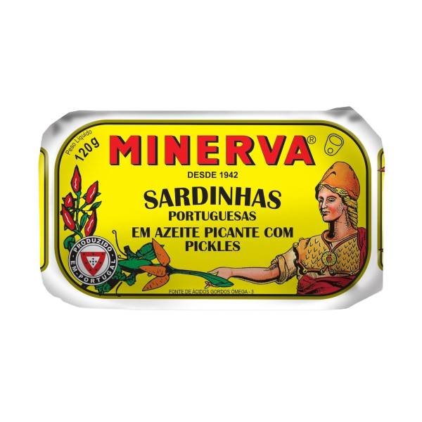 Sardinen in gewürztem Olivenöl mit Essiggurken