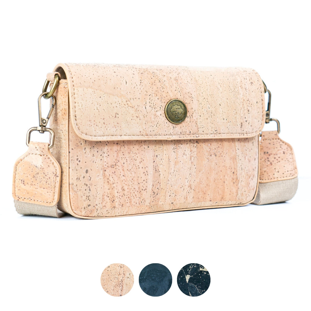 Bolso cruzado estructurado de corcho natural para mujer BDCS-BAG-2310