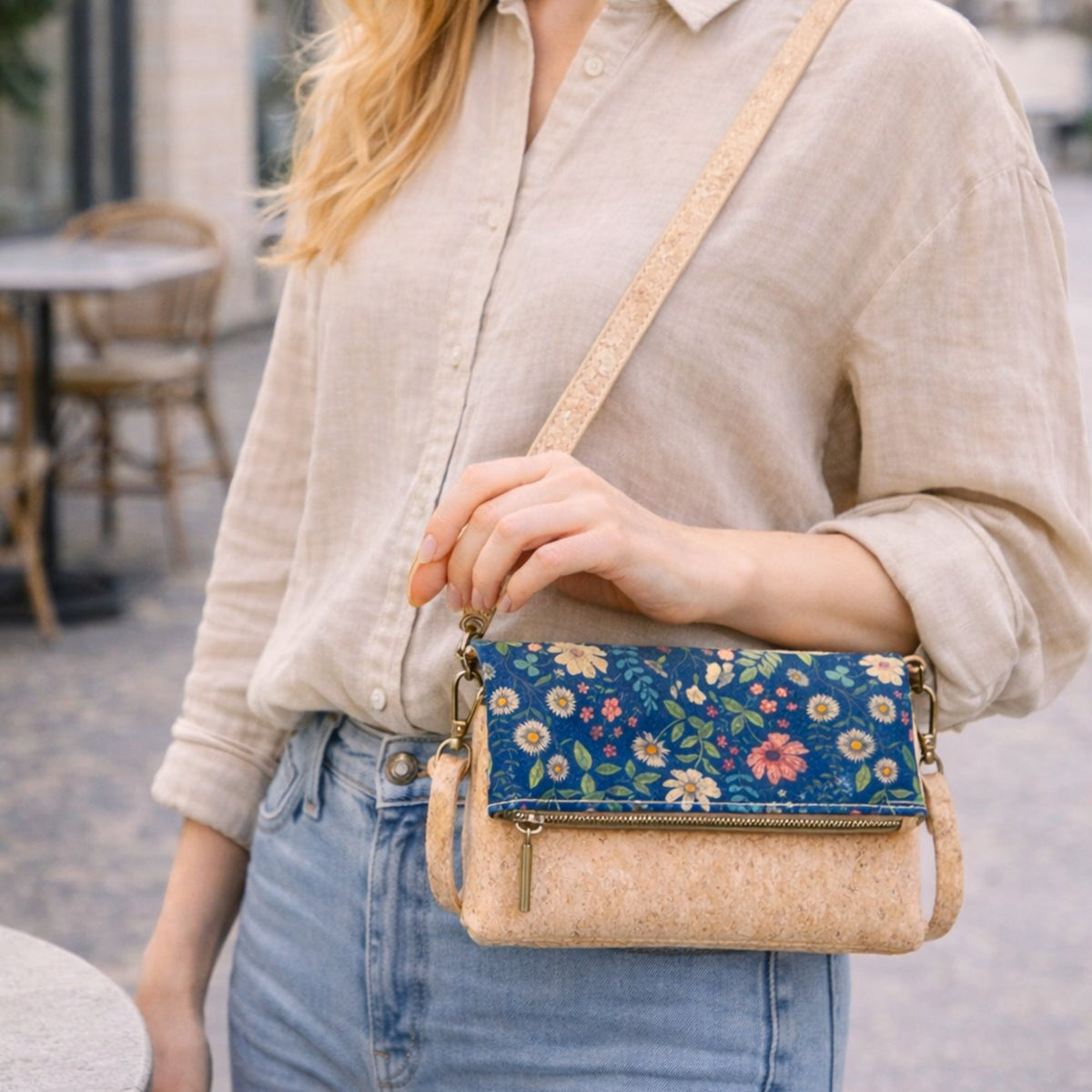 Bolso Mini Bandolera de Corcho Vegano Clutch BAG-2373
