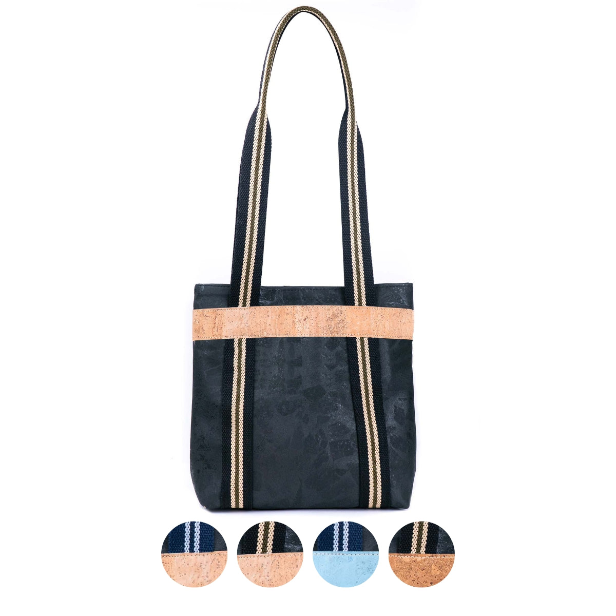 Bolso de hombro de mujer de corcho y cincha BAGP-297