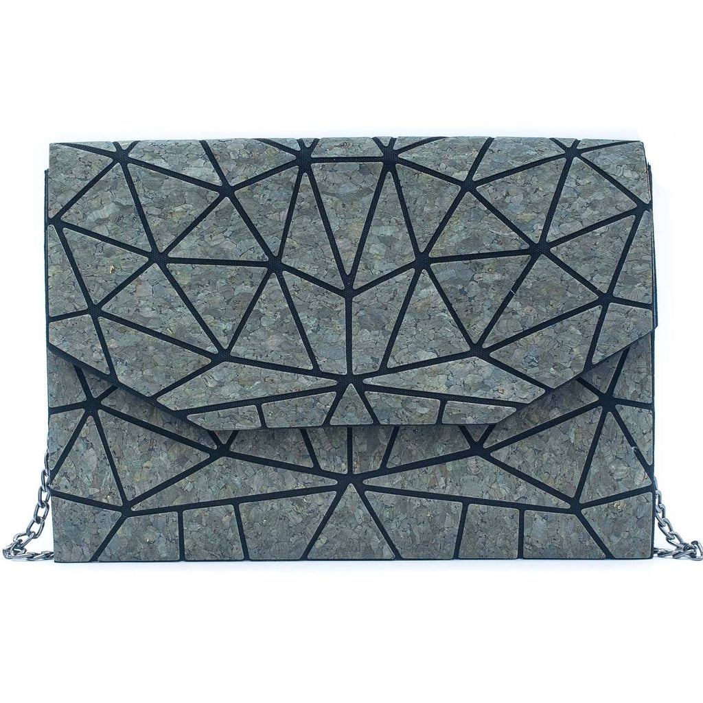 Geometrische Ketten-Umhängetasche aus Kork BAG-2069