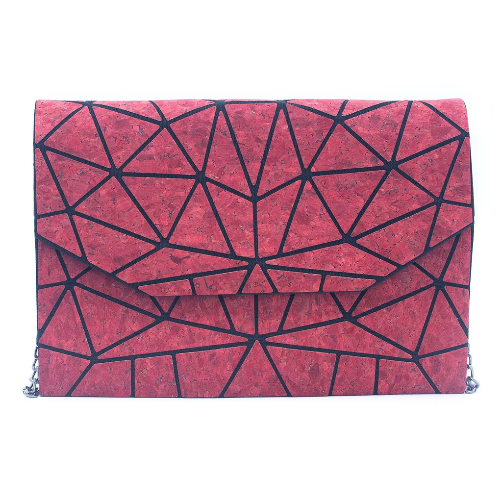 Geometrische Ketten-Umhängetasche aus Kork BAG-2069