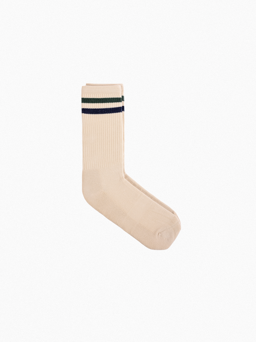 Sportsocken - Vintage - Doppelstreifen grün/blau