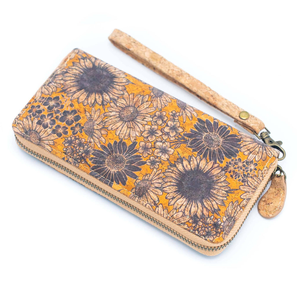 Various patterns natural cork women zipper card wallet- Vegan Cork Wallet BAG-2216