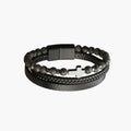 Armband aus Leder und Naturstein