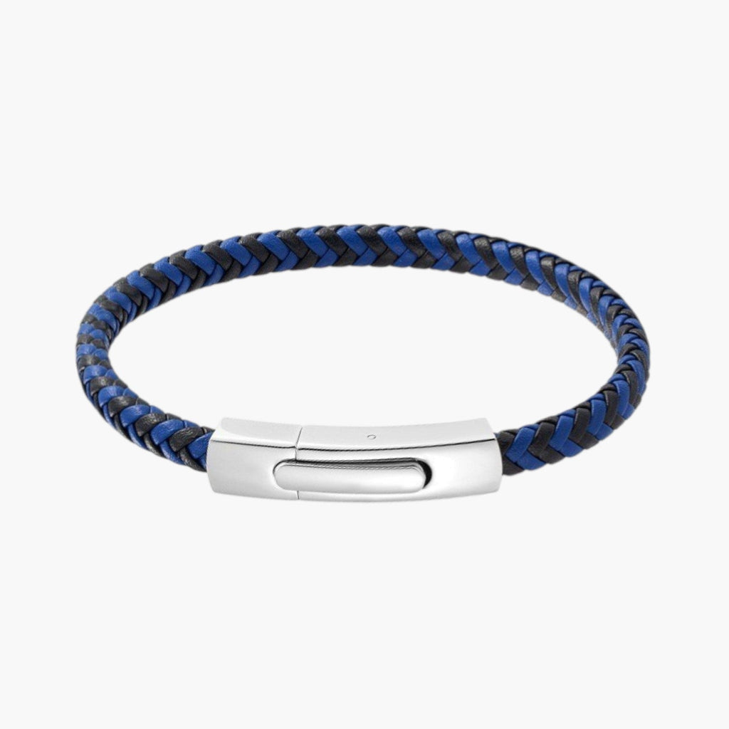 Armband aus Leder und Edelstahl 316L