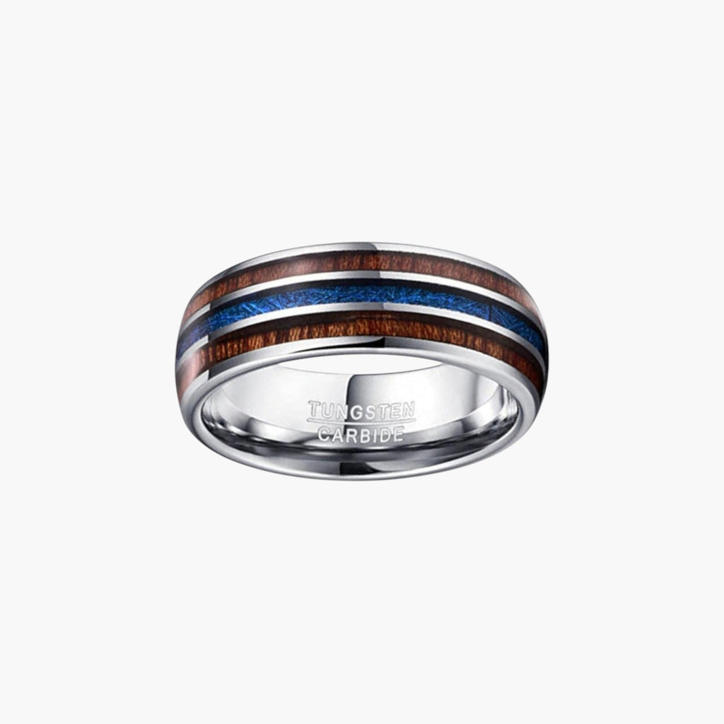 Anillo Aura Cósmica de Acero de Tungsteno